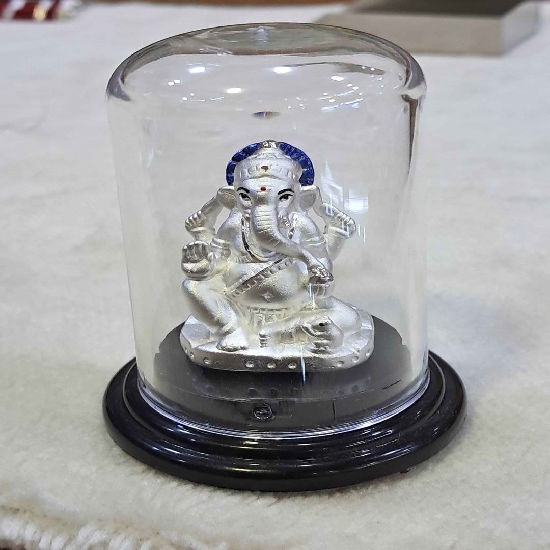 Car Decor - Silver Idol Ganesh