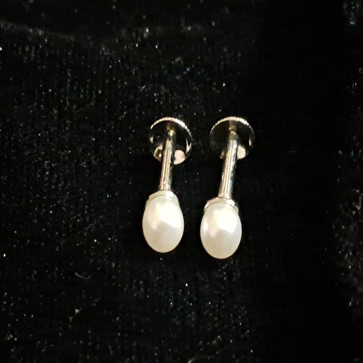Silver Pearl Studs