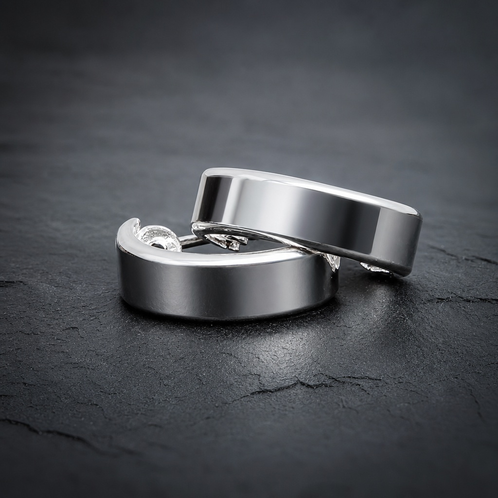 100237 Silver earring - Image 1