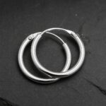 Simple silver earring