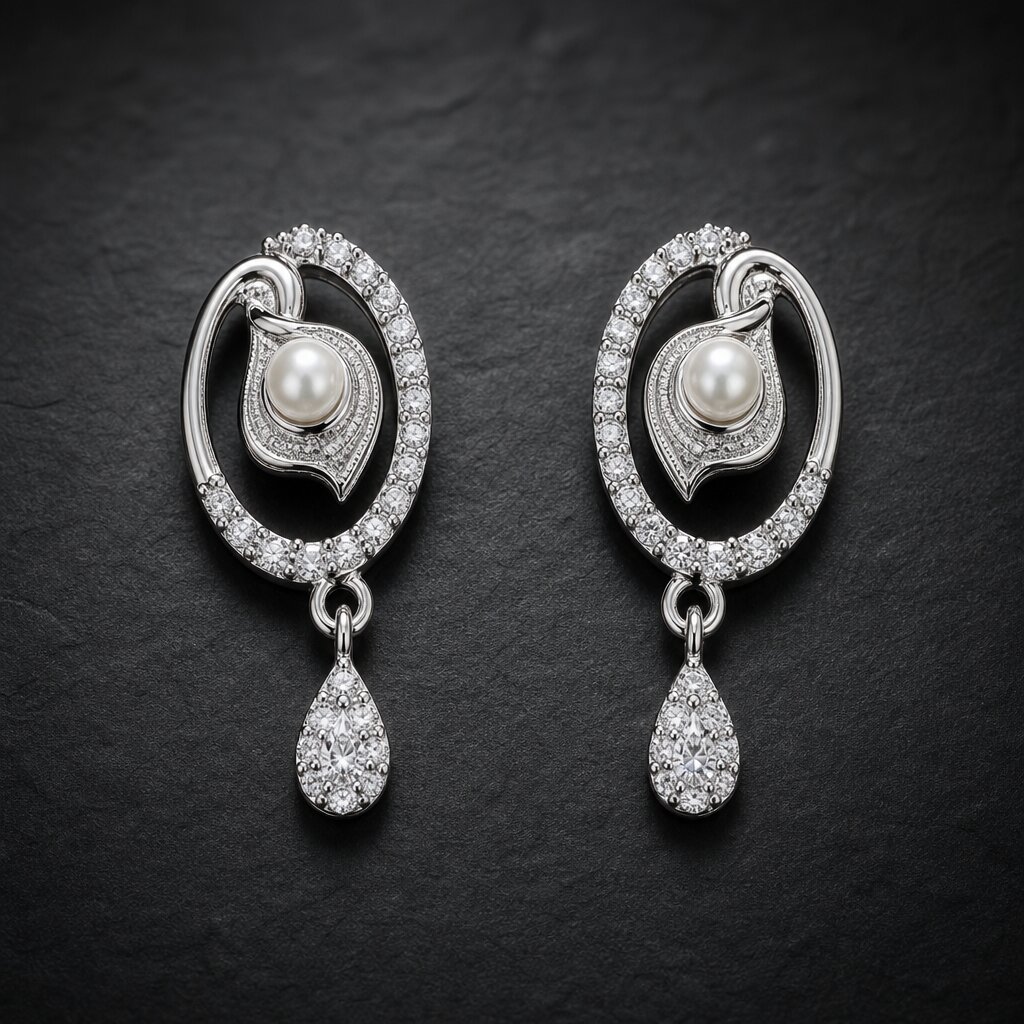 20820269 Silver Princess Studs - Image 1