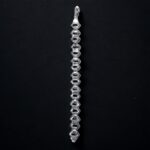 Hexa block silver chain