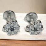 7 stone silver stud
