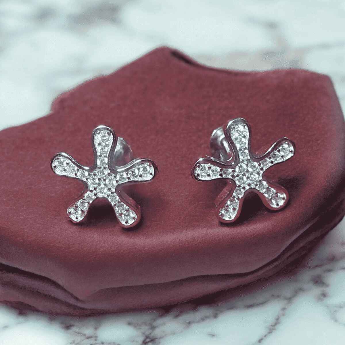 J24072143 Silver Fancy Studs - Image 1